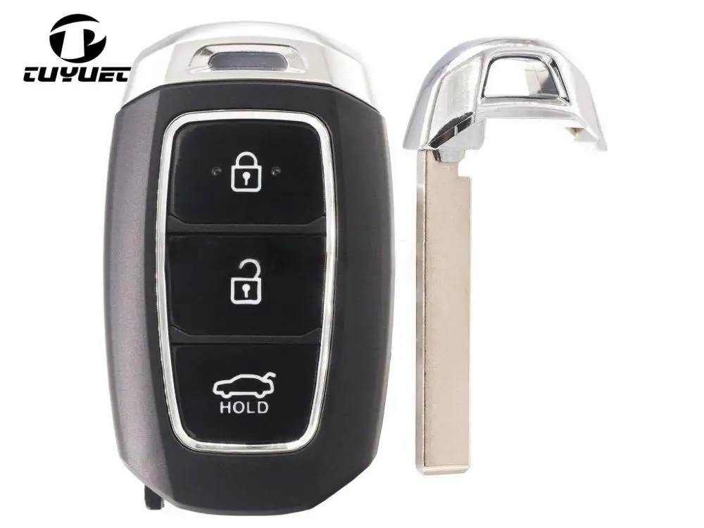 

Smart Remote Key Shell Car Key Blanks Case for Hyundai with Insert Emergency Small Key Blade