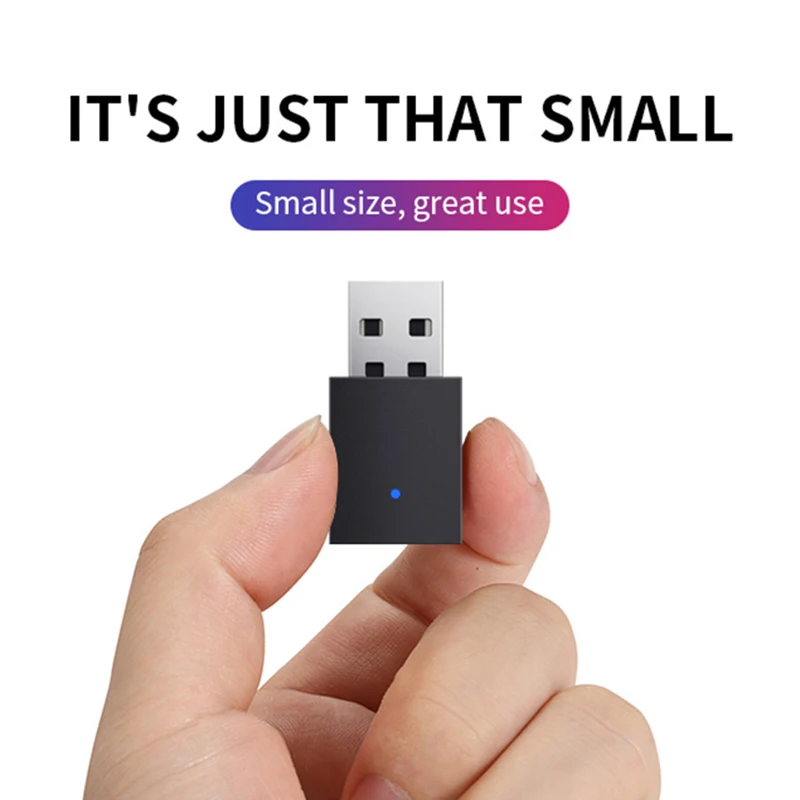 VAORLO Newst-transmisor de Audio USB con Bluetooth 5,0, Dongle de música estéreo para ordenador, adaptador inalámbrico para PC y portátil, Plug & Play