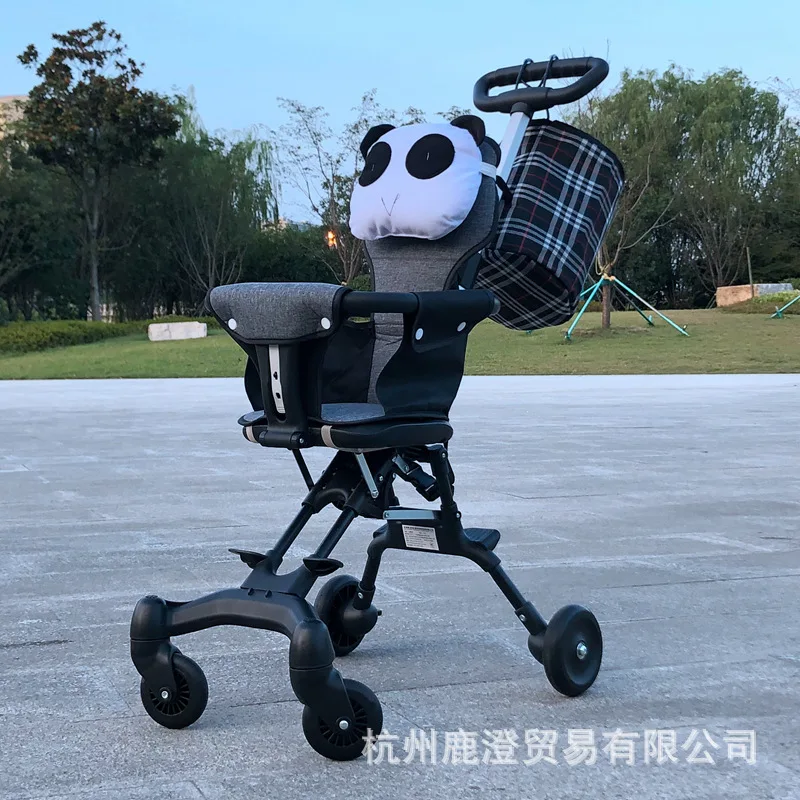 Baby Stroller Cart Light Folding Children Four-wheel Simple Compact Stroller Two-way Travel Kids   Accessories for Babies