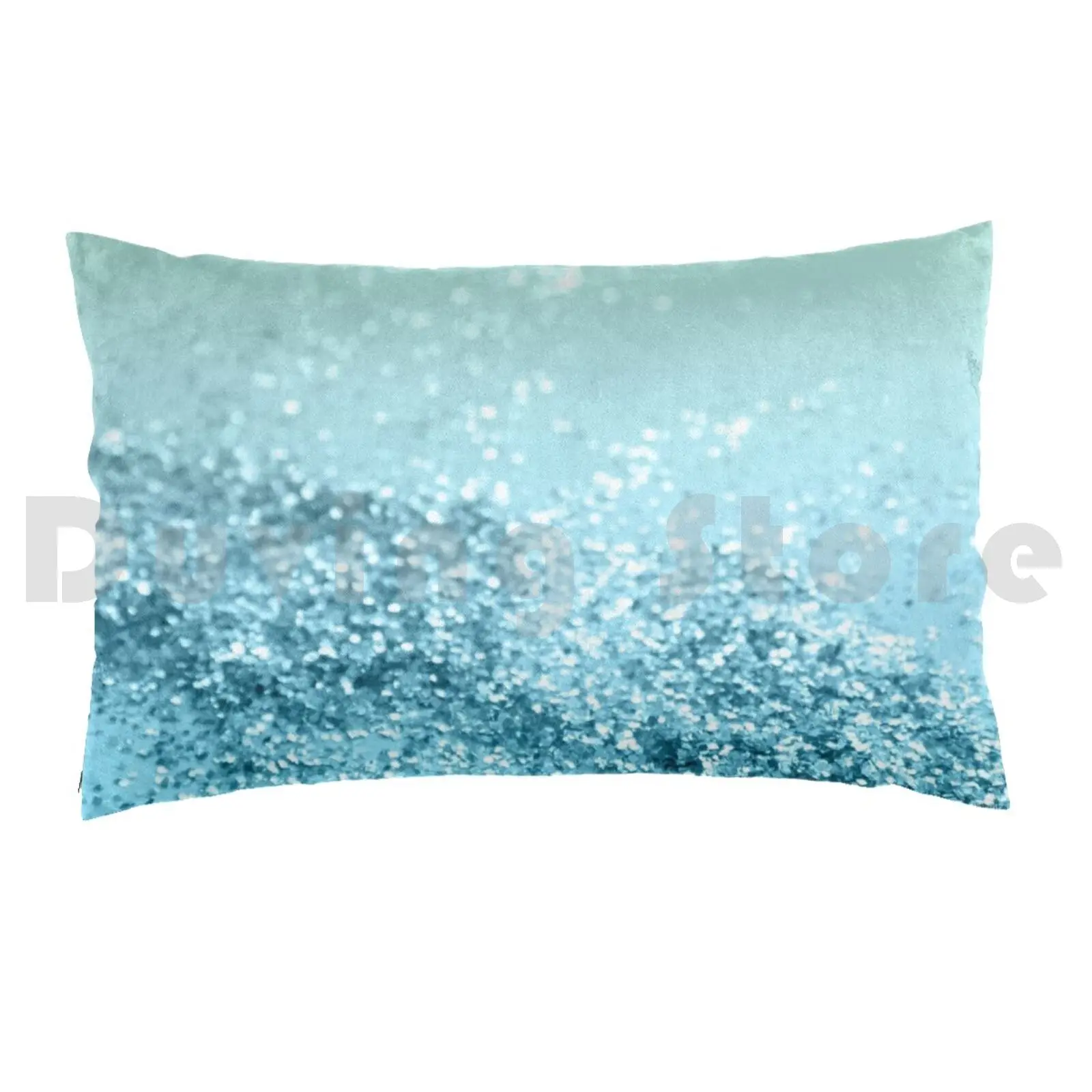 Seafoam Aqua Ocean Mermaid Girls Glitter #3 #shiny #decor #art Pillow Case Printed 50x75 Color Digital