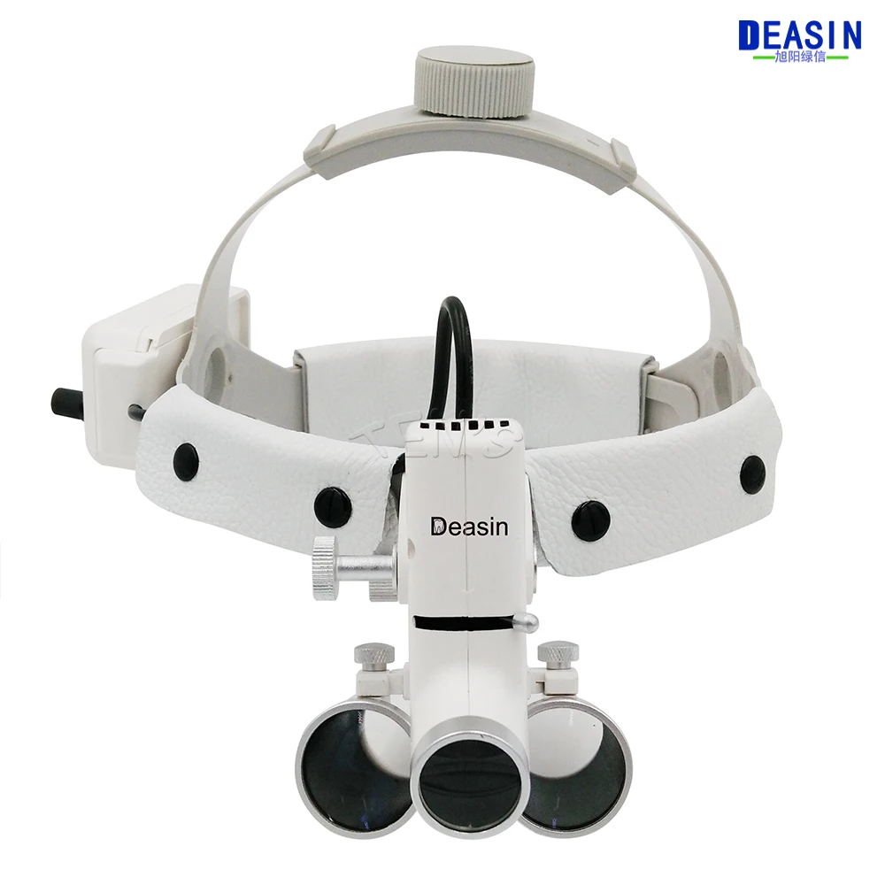 High Quality Dental Loupes With Head Light Lamp Head Wear Surgical Loupes With High Spot Headlight AC/DC With Loupes