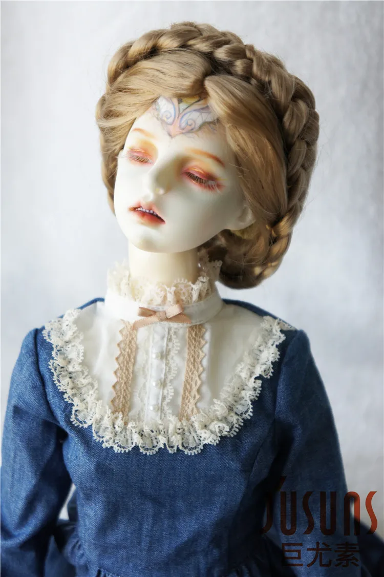 Peruca sintética de Mohair BJD, YOSD, MSD, SD, DOD, Tymoshenk Character Doll Hair, JD101, 1/6, 1/4, 1/3, 6-7 ", 7-8", 8-9"