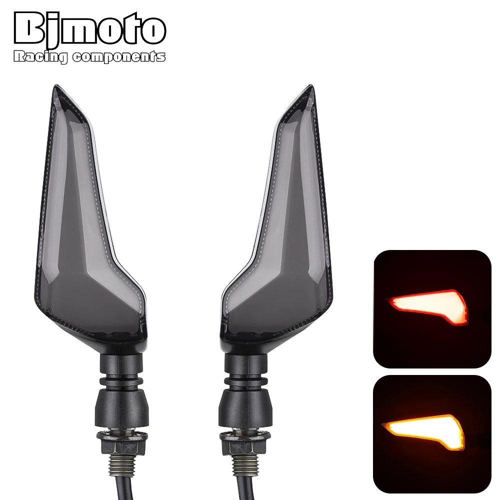 

BJMOTO Motorcycle Parts Universal LED Turn Signal Light Waterproof Amber And Red 12V Indicator Blinker Flash Bike Lamp