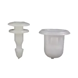 Fender Guard Plate Snap Fastener Double Bottom White Nylon Retaining Clips Buckle For Nissan Auto Car Part Accessory