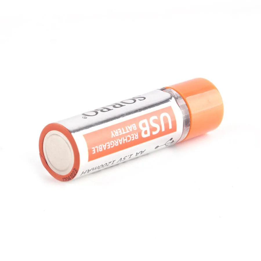 4 قطعة USB قابلة للشحن بطارية الأصلي Sorbo AA 1.5V 1200mAh سريعة شحن لى بو البطارية بطاريات Bateria بنفايات CE جودة AA