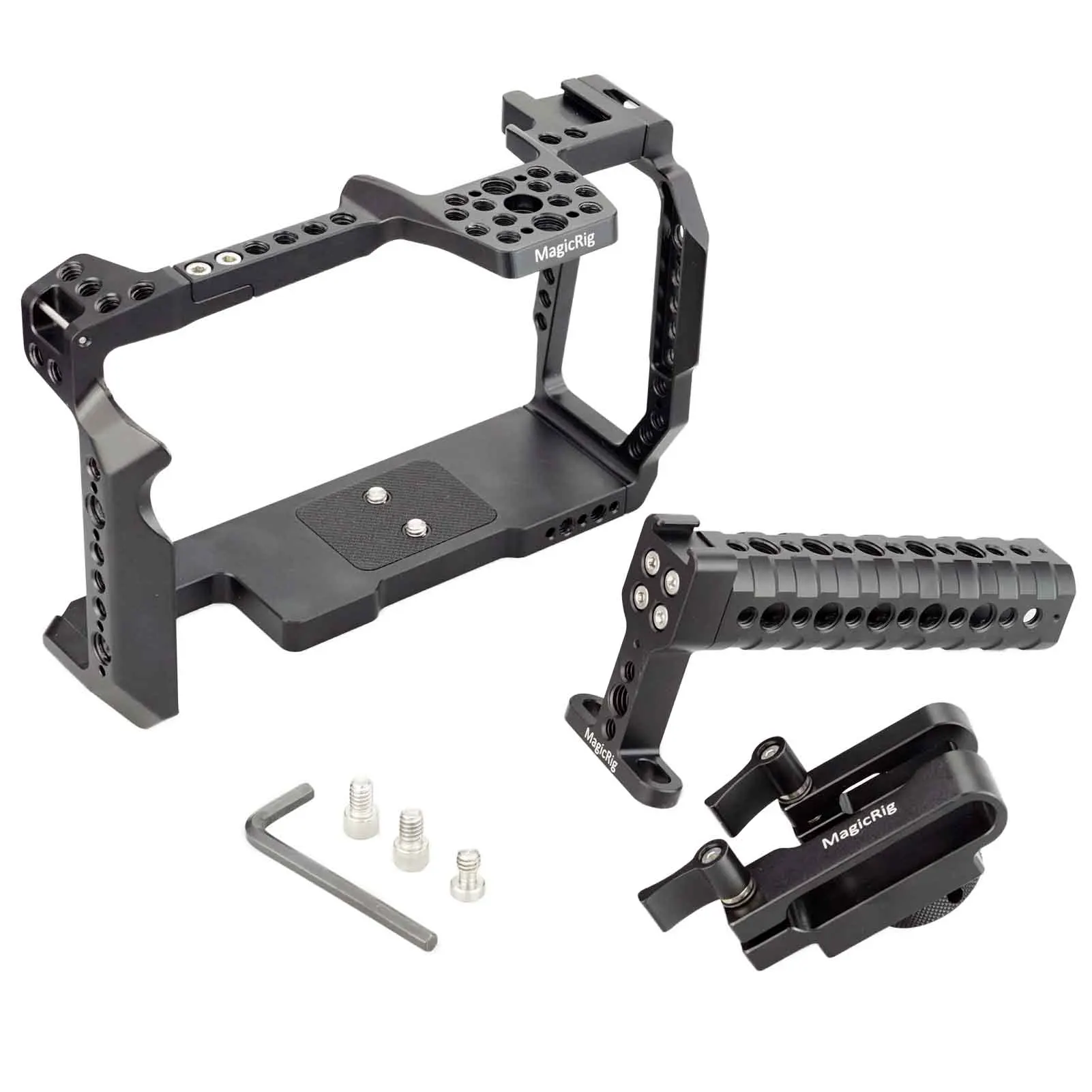 MAGICRIG BMPCC 6K Pro Cage Kit, For Blackmagic Design Pocket Cinema Camera 6K Pro With Top Handle & T5 SSD Card Clamp