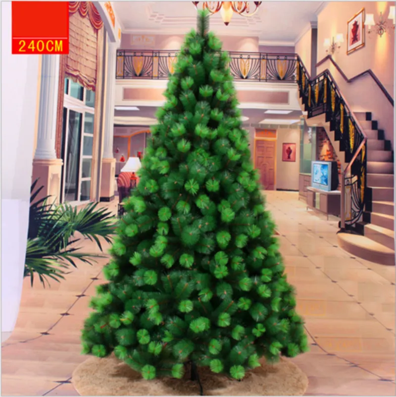 Pohon Natal PVC Hijau Daun Berdasarkan Dekorasi Ornamen 90 Cm-300 Cm Buatan Custom Pohon Natal 2021 Fashion