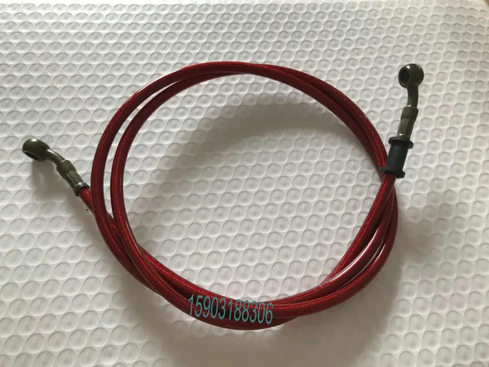 90CM-length-Colorful-Universal-Braided-Stainless-Steel-Brake-Clutch-Oil-Hoses-Line-Pipe-Cable-With-Banjo