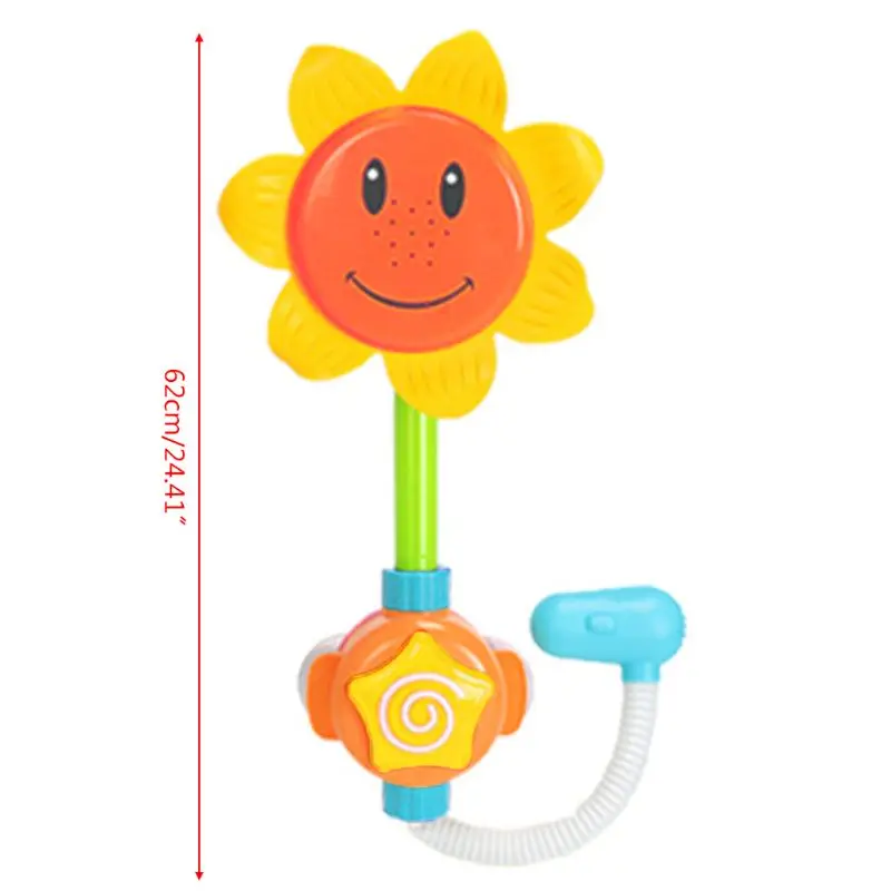 Kids Sunflower Shower Water Squirt Fun Interactive Bathtub Toys for Toddlers Children