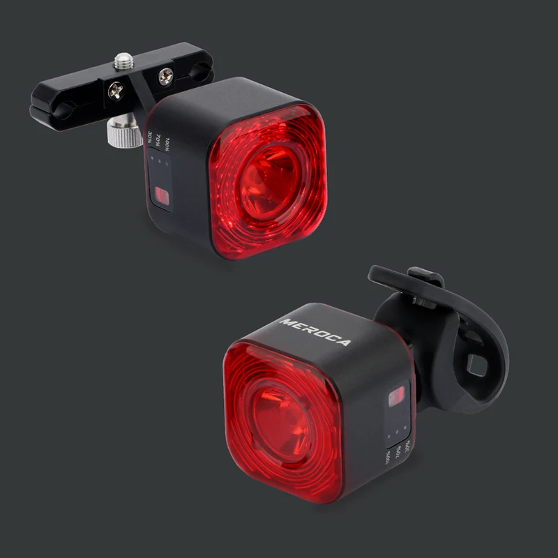 MEROCA 500mAH Bicycle Rear Light USB Charging High Brightness 100 lumens Warning Light MTB Road Bike Light