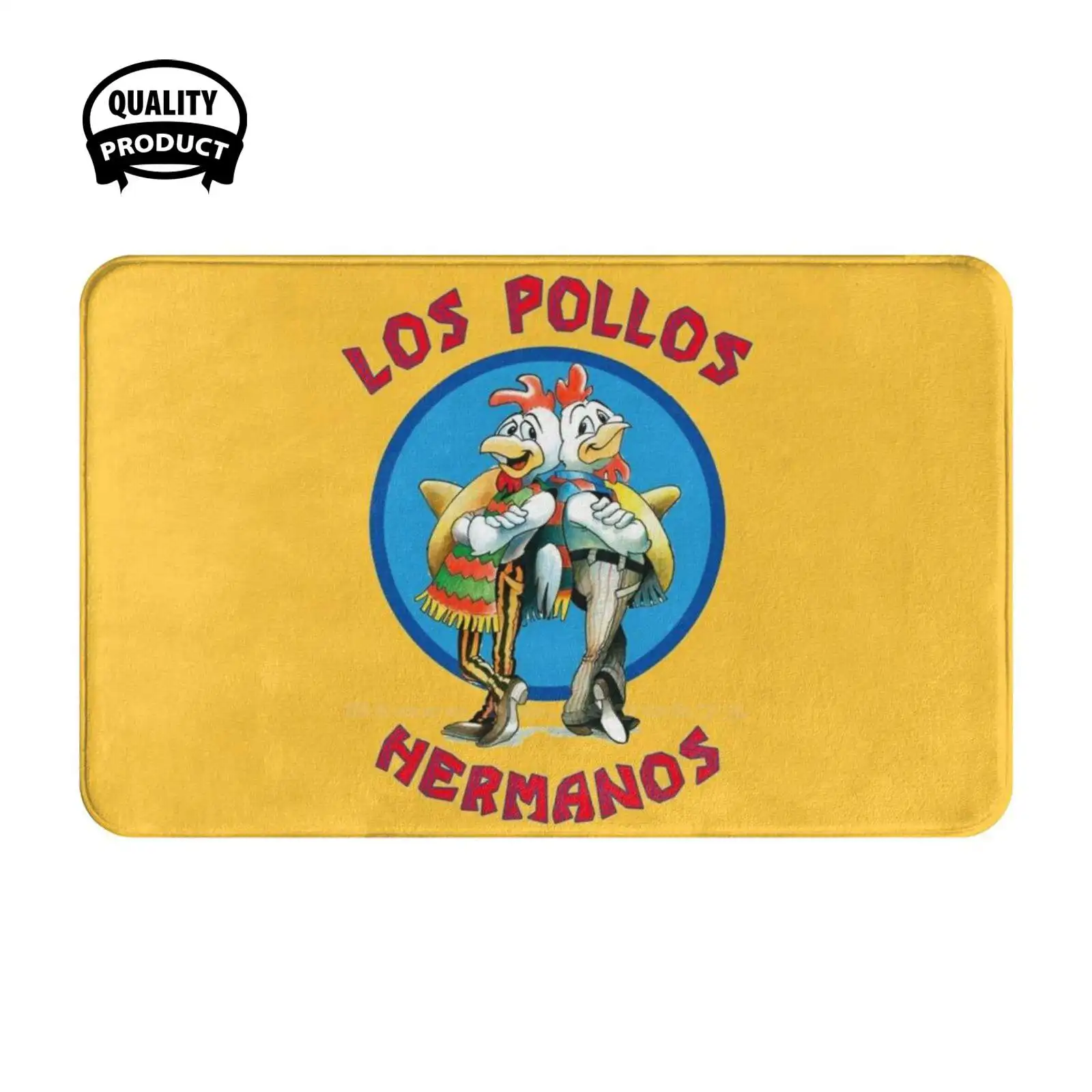 Hermanos Cuscino morbido Tappeto per la casa Tappetino per porta Tappeto per auto Hermanos Pollo Animali Cartoon Divertente serie TV Albuquerque Nuovo Messico