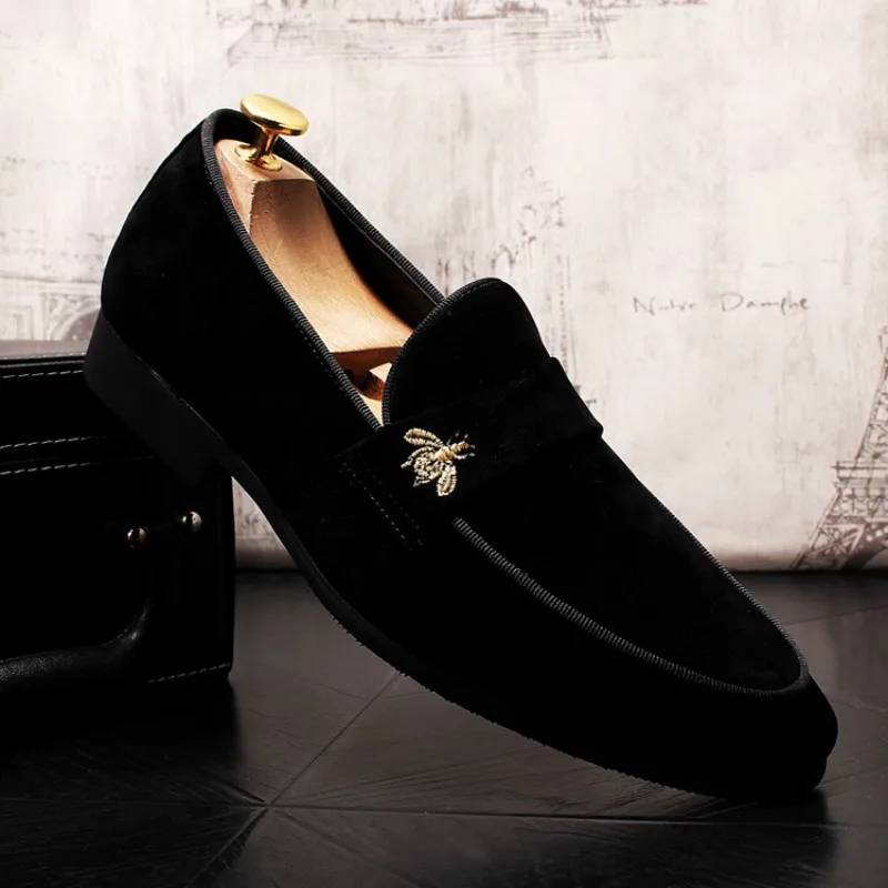High quality designer breathable men\'s shoes loafers embroidered bean shoes men\'s luxury driving shoes A9