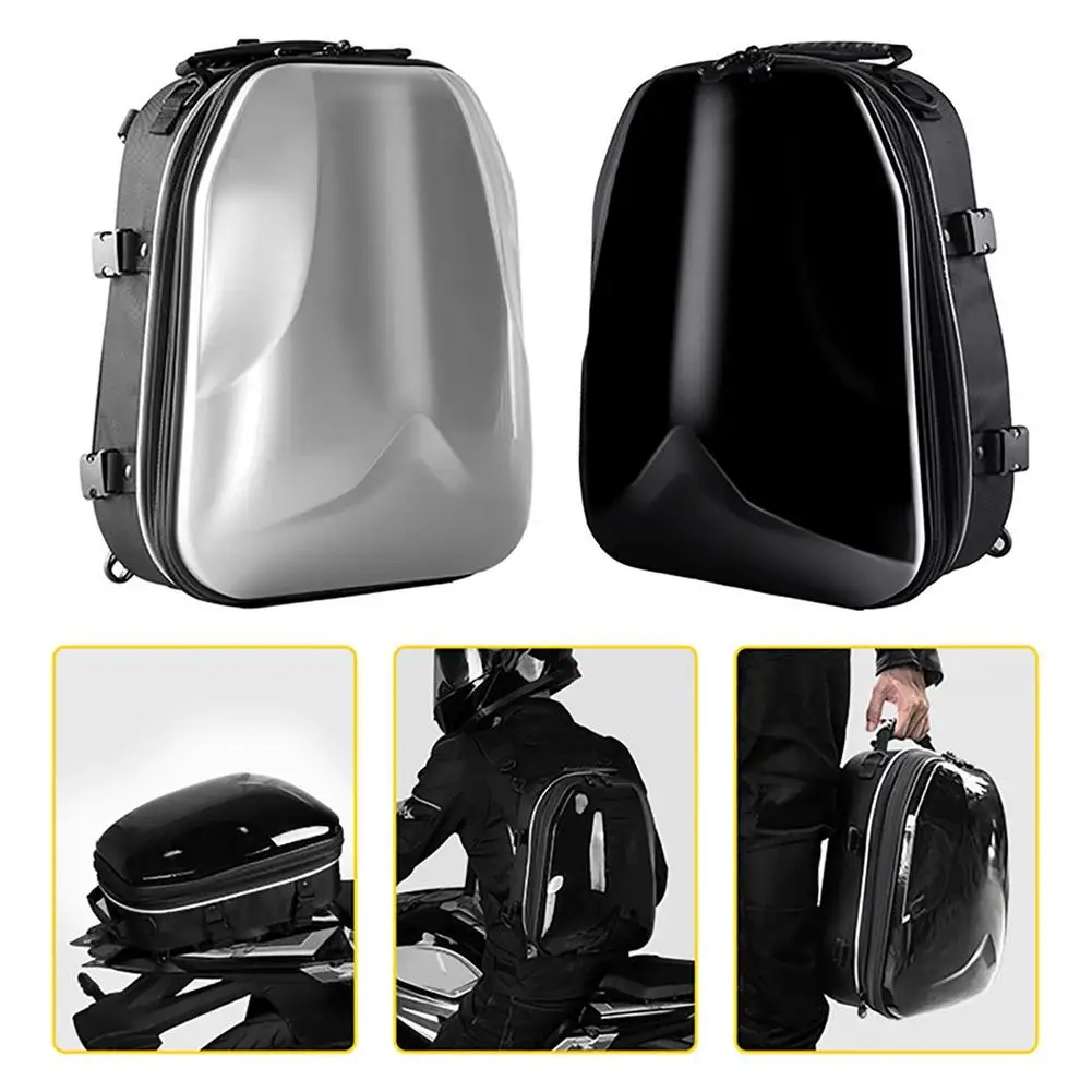 

Motorcycle Tail Bag Dual Use Waterproof Motorcycle Helmet Back Pack Rear Seat Bag Knight Shoulders Bag For Motorbike Accessories