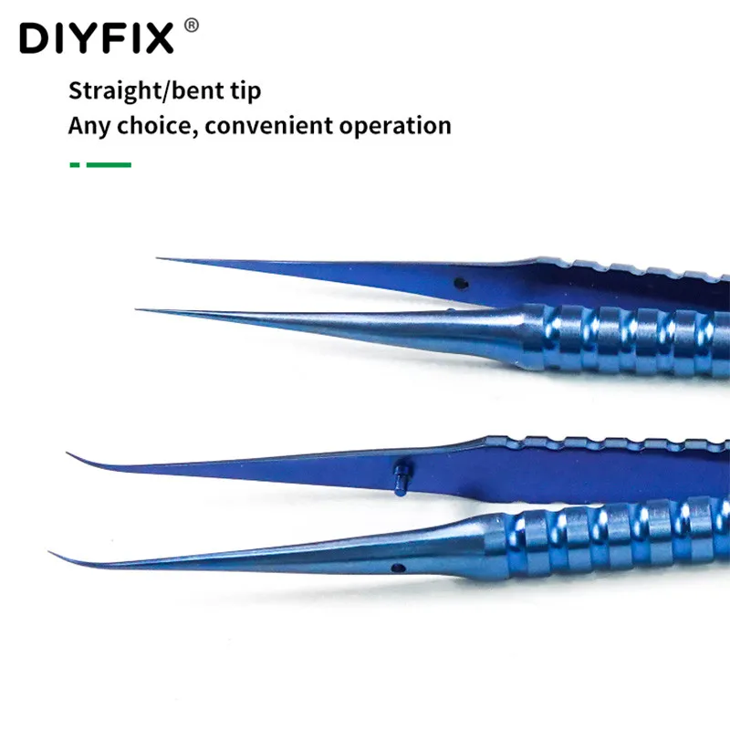 Relief RT-11B/15B Titanium Alloy Tweezers Mobile Phone Repair Flying Line Tweezers Lengthened Hardened 0.15mm Fine-tipped Tool
