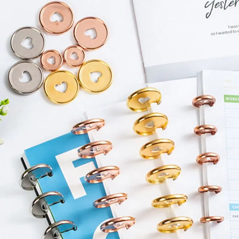 20 шт., переплетные кольца в форме сердца, 35 мм