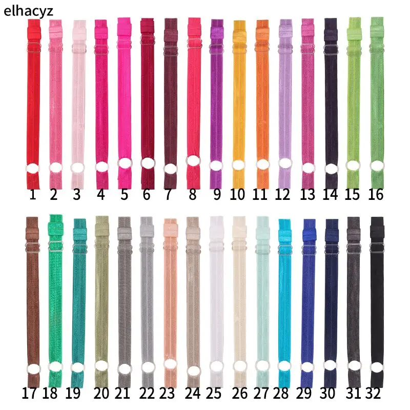 10 Teile/los Neue Candy Farben Stirnbänder FOE Band Haar Gummiband Einstellbare Haarband mit Kunststoff Ring Mädchen DIY Haar Zubehör – Detail 3
