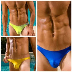 Sexy Swim Trunks Men's Swimsuit New Swimming Briefs Triangle Mens Bikini Swimwear Beach Bathing Suit Non-slip Low Waist Shorts