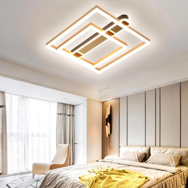 

New bedroom LED ceiling lamp modern living room chandelier room corridor lamp square round LED lamp villa hotel lamp