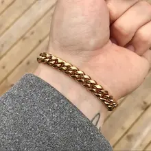 Men's Stainless Steel Cuban Link Chain Bracelet #6