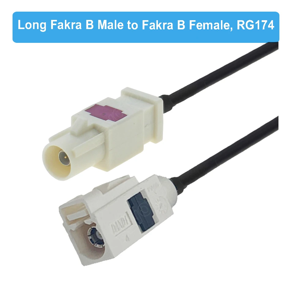 White Fakra B RAL 9001 Male Female RG174 Cable Radio Antenna Extension Cable RF Coaxial Pigtail for Phantom Radio With Supply