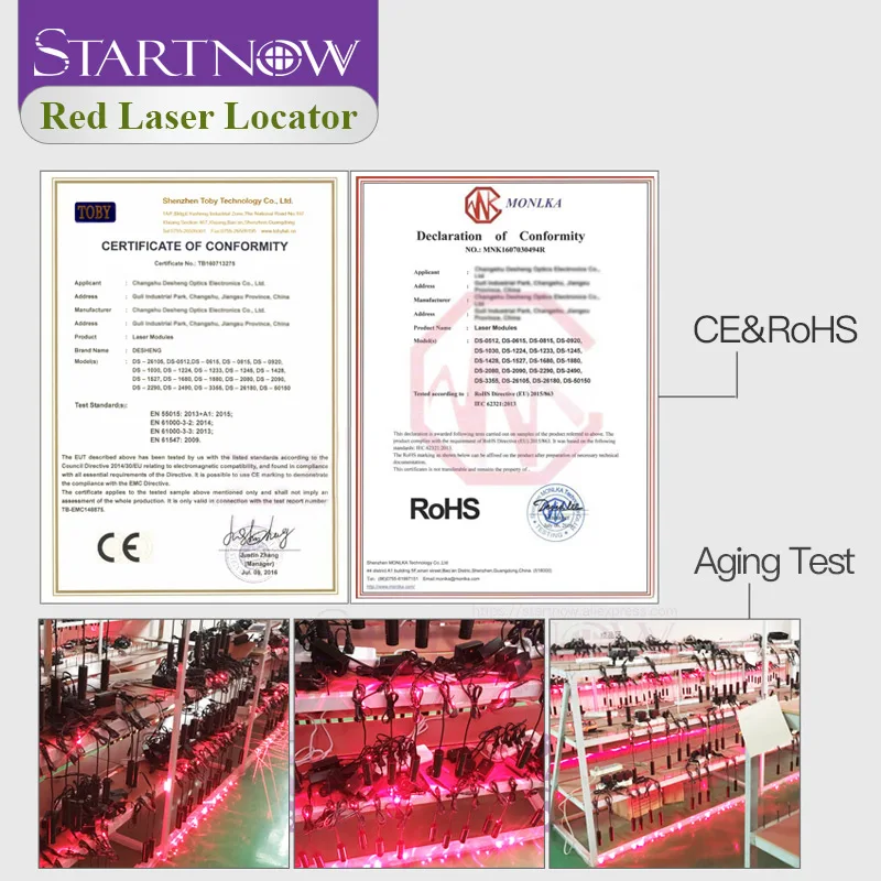 Set20 * 90 660nm 100mw Diodo de módulo laser de feixe cruzado vermelho para máquina de bordar Posicionador de medição Impressora Peças de localizador a laser