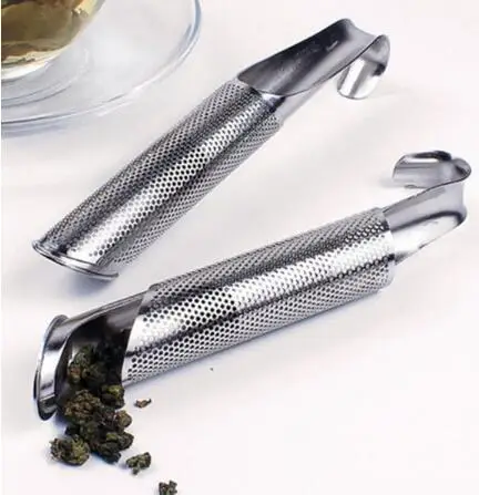 

Stainless Steel Pipe Design Strainer Tea Infuser Touch Feel Good Holder Tool Tea Spoon Infuser Filter Sticks Kitchen Accessories