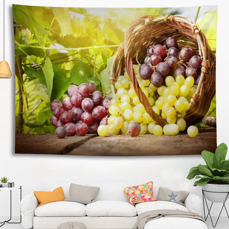 Custom Grape Tapestry wall hanging tapestry home decoration rectangle bedroom wall art tapestry 140X250cm