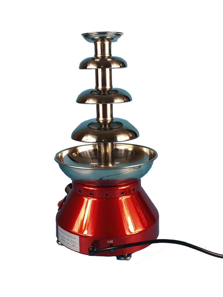 4-Layer Chocolate Fountain Chocolate Hot Pot Spray Tower Commercial Chocolate Melting Machine DIY Waterfall