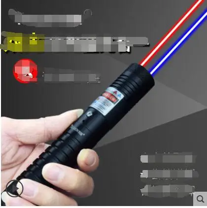 HOT! High Powerful 10000m Green Blue Red Laser Pointers 2-in-1 4 Modes 532nm Laser Pen Flashlight Long Range Wang Lazer Camping