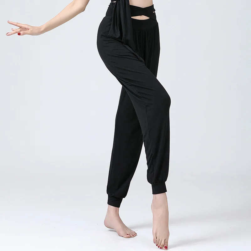 Latin Pants Modal Training Dress Performance Wear Latin Dance Pant Yoga Trousers For Women Ballroom Costume Practice Loose Pants