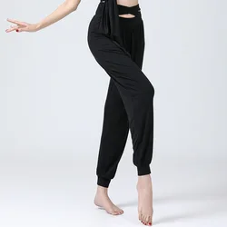 Calça feminina folgada para treino, veste de desempenho, calça de dança latina, roupa para ioga, traje de salão feminino