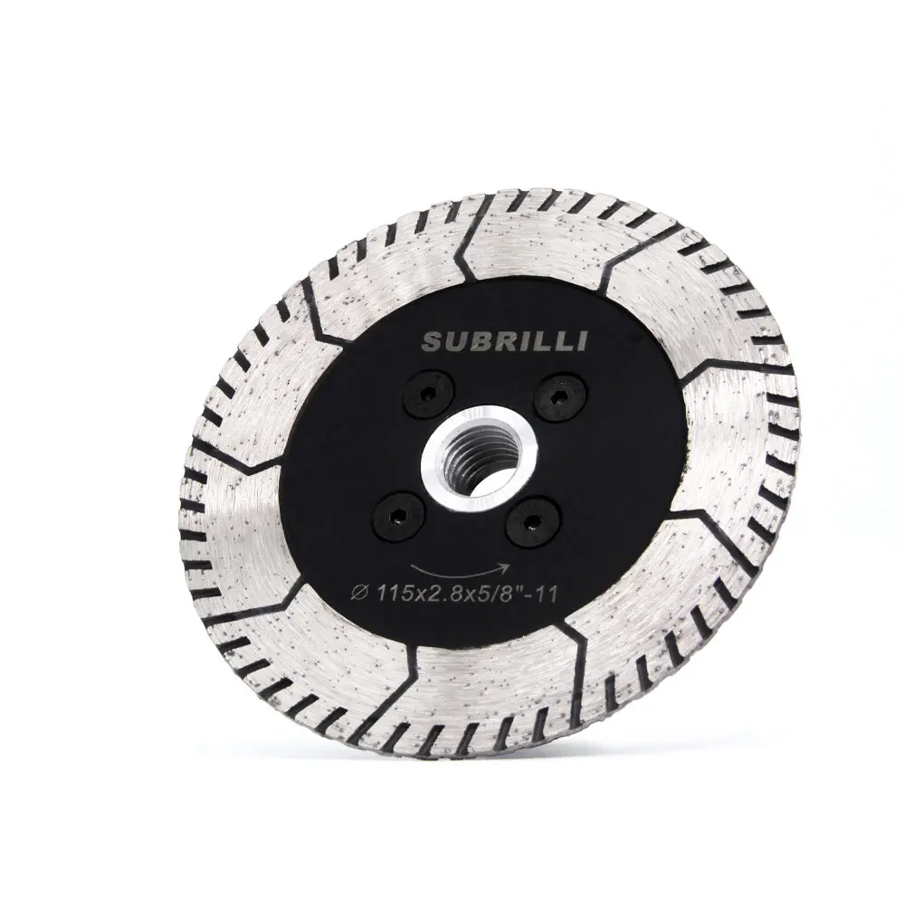 

4.5" Diamond Saw Blade Granite Marble Stone Grinding Cutting Disc with M14 5/8-11 Thread Turbo Dual Side Grinding Wheels 115mm