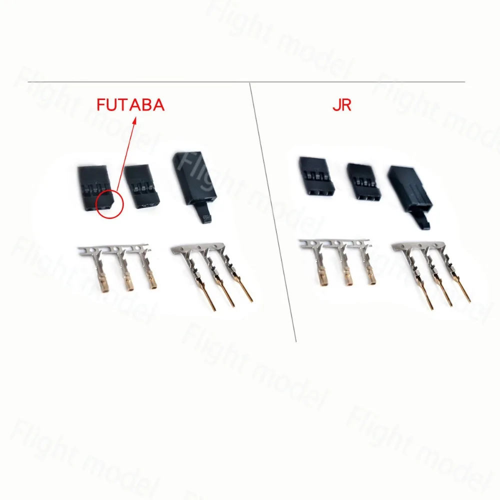 1 Pack DIY 3 Pin Servo Plug Set Female Male Connector Gold Plated For Futaba JR Type RC Airplane Multirotor Quadcopter Plug