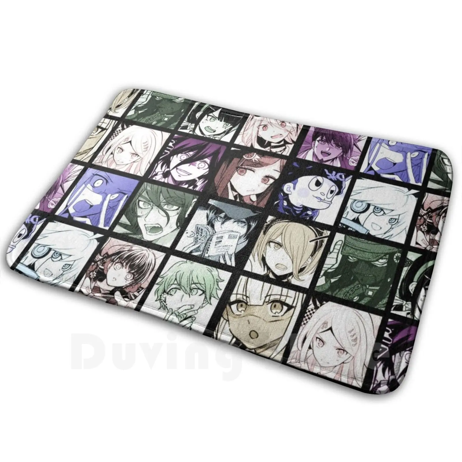 Drv3 Manga Collection ( Colored ) Carpet Mat Rug Cushion Soft Non-Slip Shuichi Saihara Himiko Yumeno Kaede Akamatsu Miu