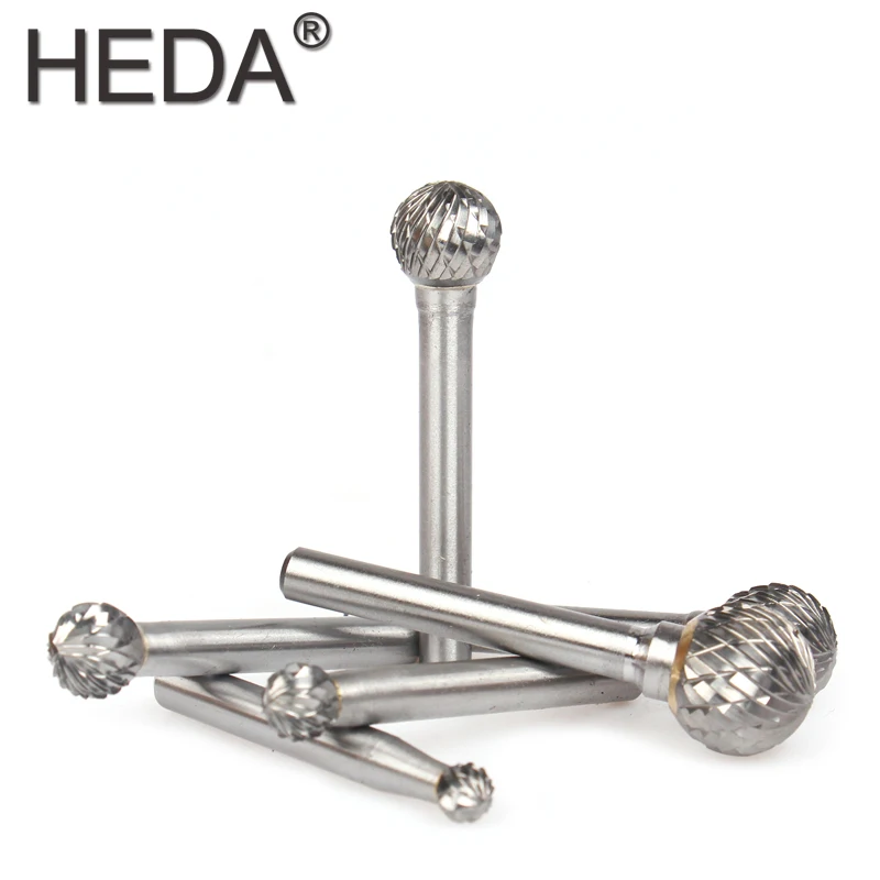 Brocas de carburo de tungsteno serie DX, juego de limas rotativas de aleación YG8, cabezales de grabado, herramientas manuales para moler Metal y tallar madera, 6-16mm