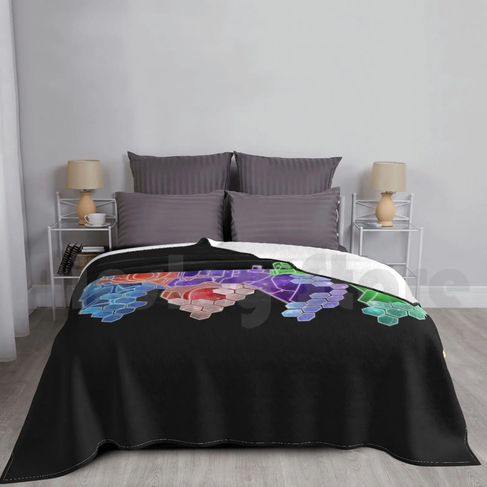 Lion Roar-Group Blanket Fashion Custom 669 Lions Lion Voltron Color Blue Red Purple Black Green Yellow