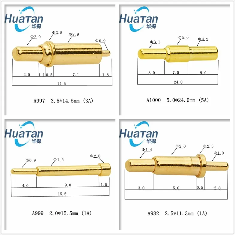 

Test needle PCB probe high-current telescopic Pogopin Connector spring needle thimble contact electrode signal needle