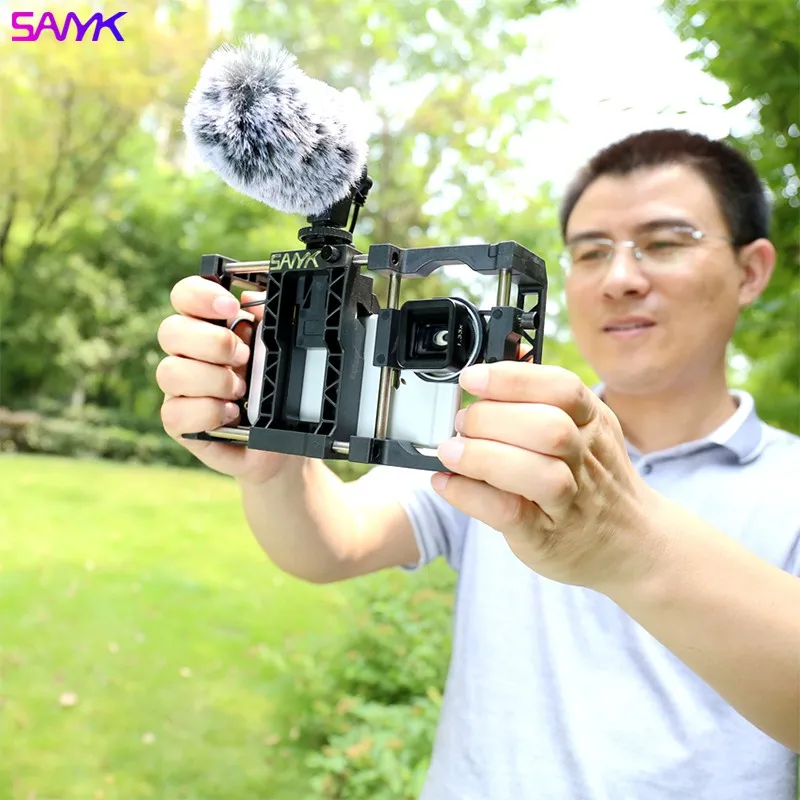 Стабилизатор SANYK, стабилизатор для телефона, стабилизатор подвески, подсветка, Светодиодная лента, набор объективов для телефона, клетка для смартфона, установка для гостиной