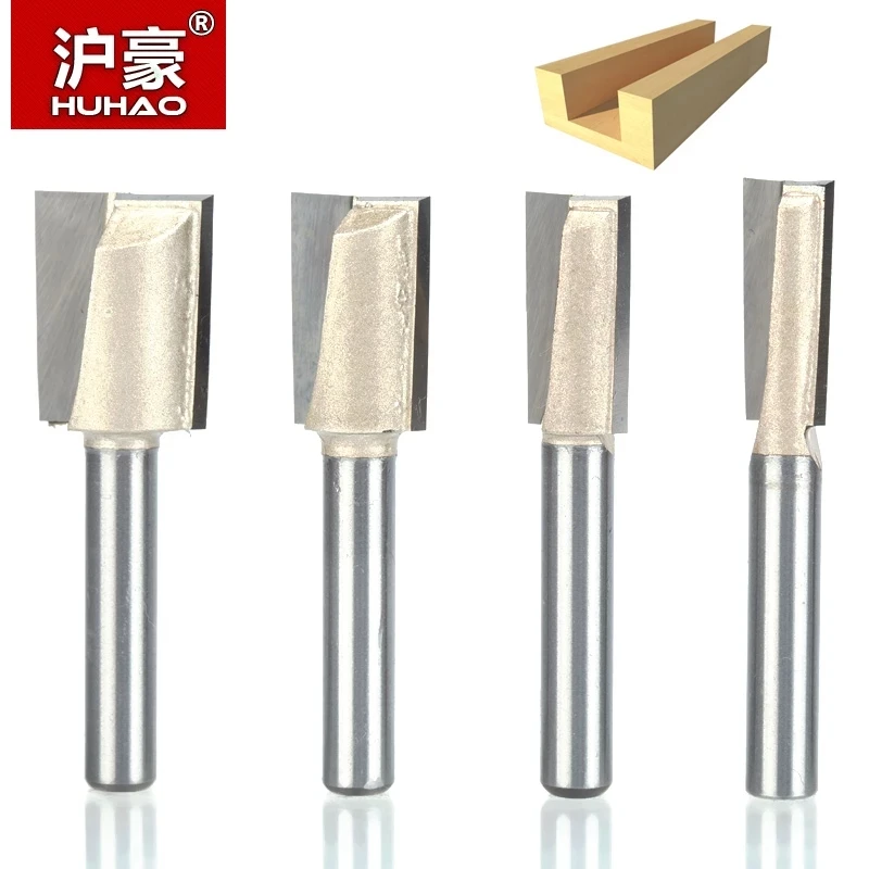 HUHAO 1pc 1/2 1/4 Shank Cleaning Bottom Engraving Slab Surfacing Flattening  Router Bit Woodworking Tool CNC Cutter 6-50mm