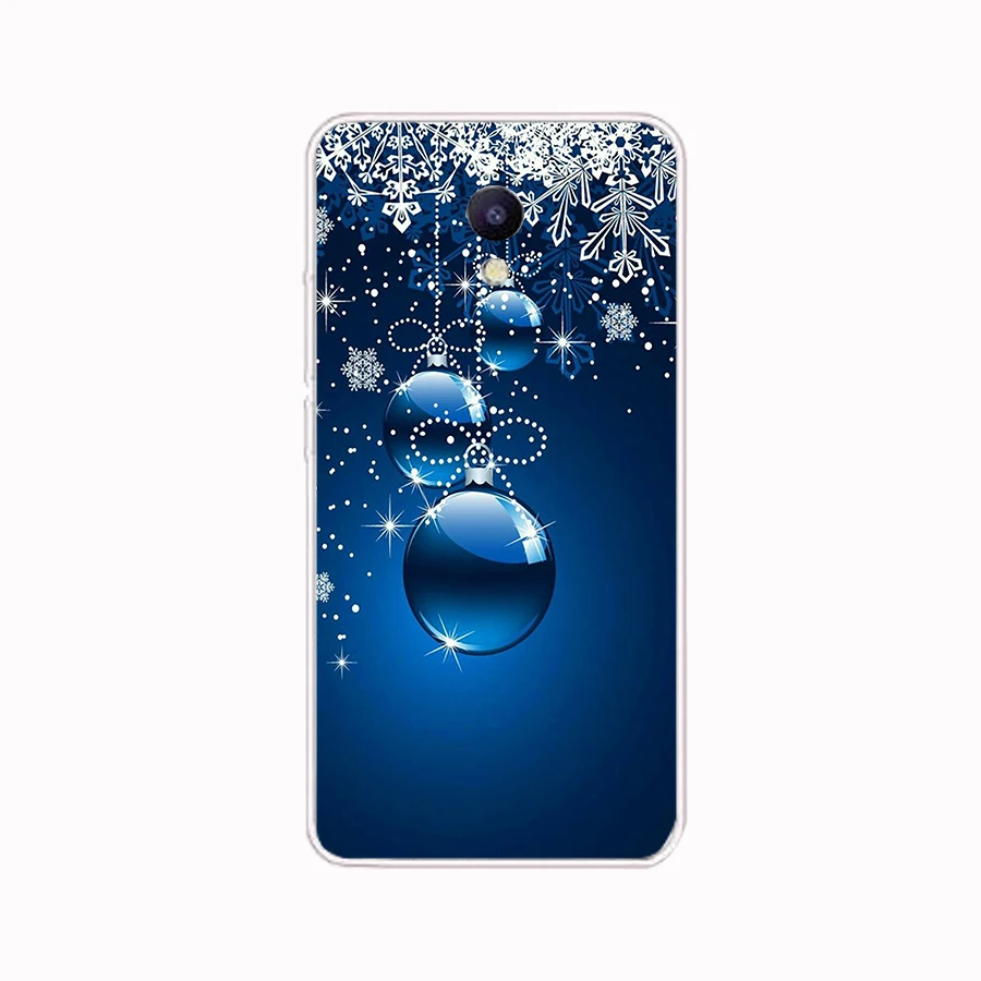 38SD Christmas holiday Tree New Year Soft Silicone Tpu Cover phone Case for Meizu M5 M5S M5C M6 M6S M6T Note Pro 7 Plus