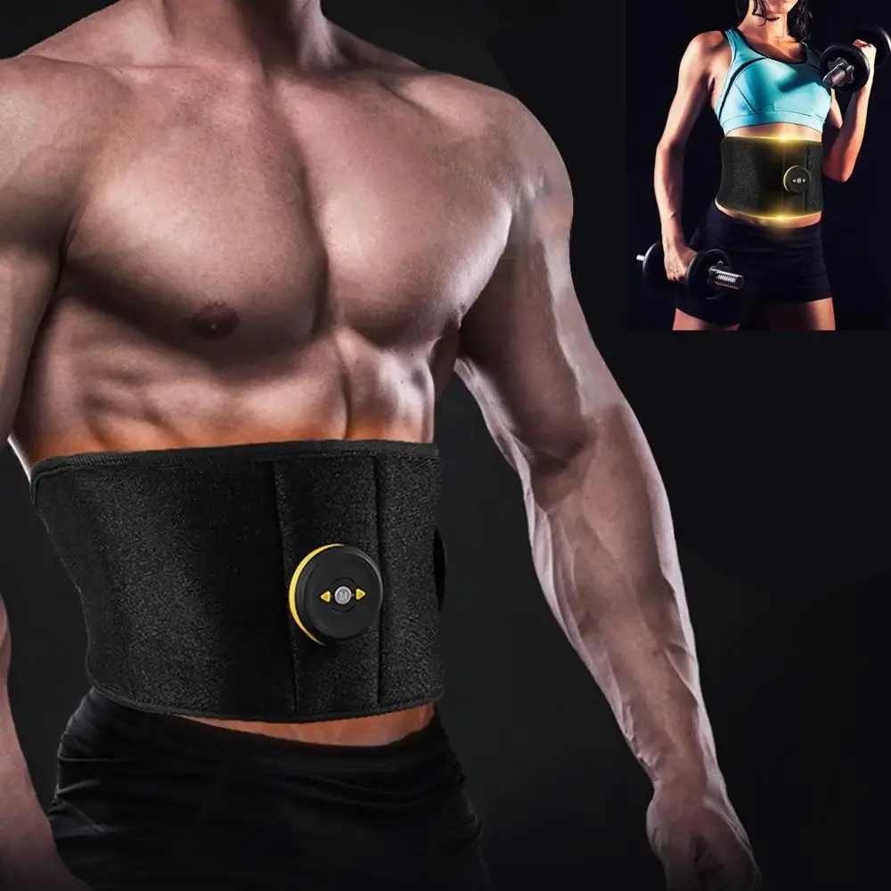 Rechargeable Vibration Abdominal Waist Trimmer Electronic Abs Muscle Stimulator Fitness Abdominal Training Fat Burning Machine