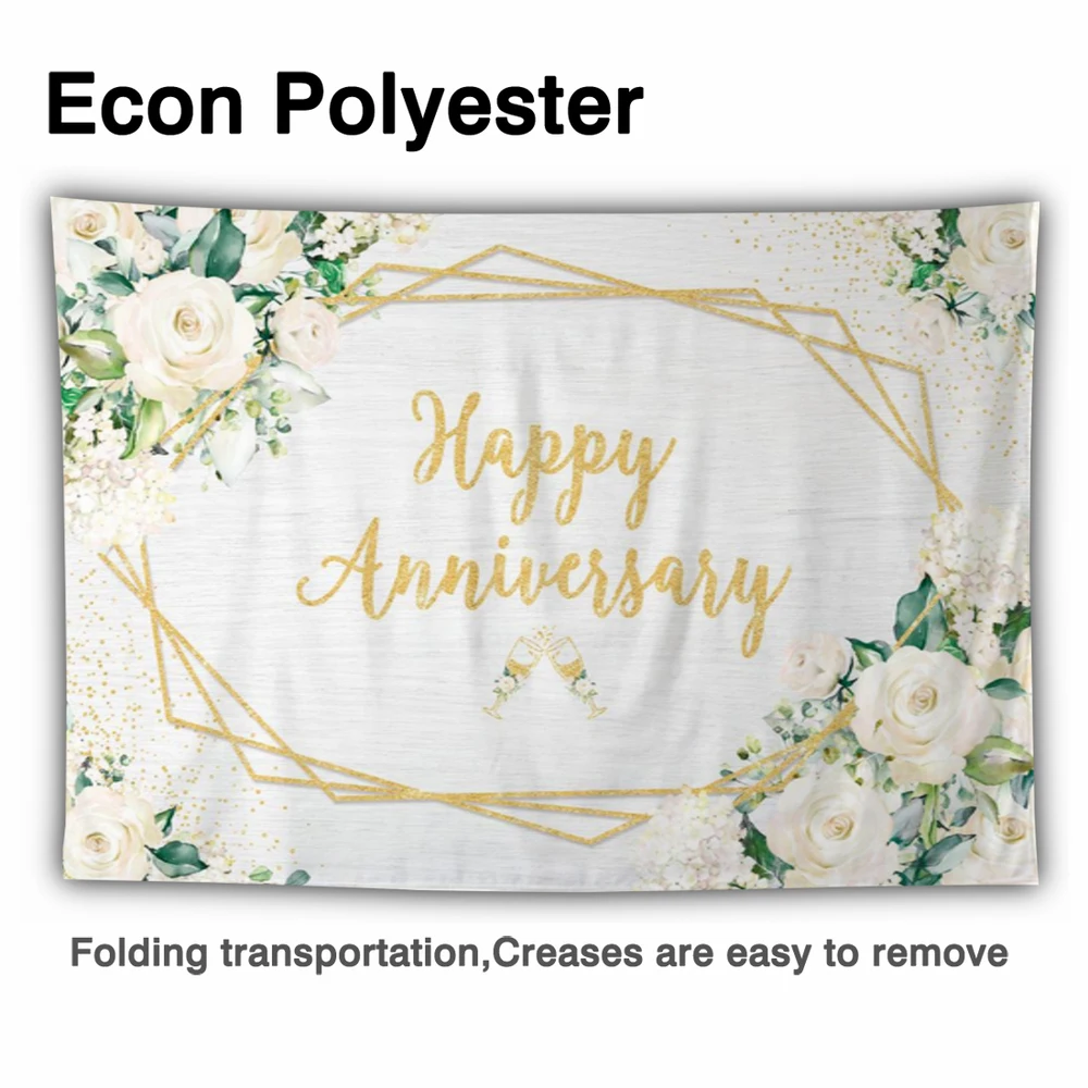 Фон для студийной фотосъемки Allenjoy с изображением белого золотого цветка свадьбы любви романтического цветочного шампанского