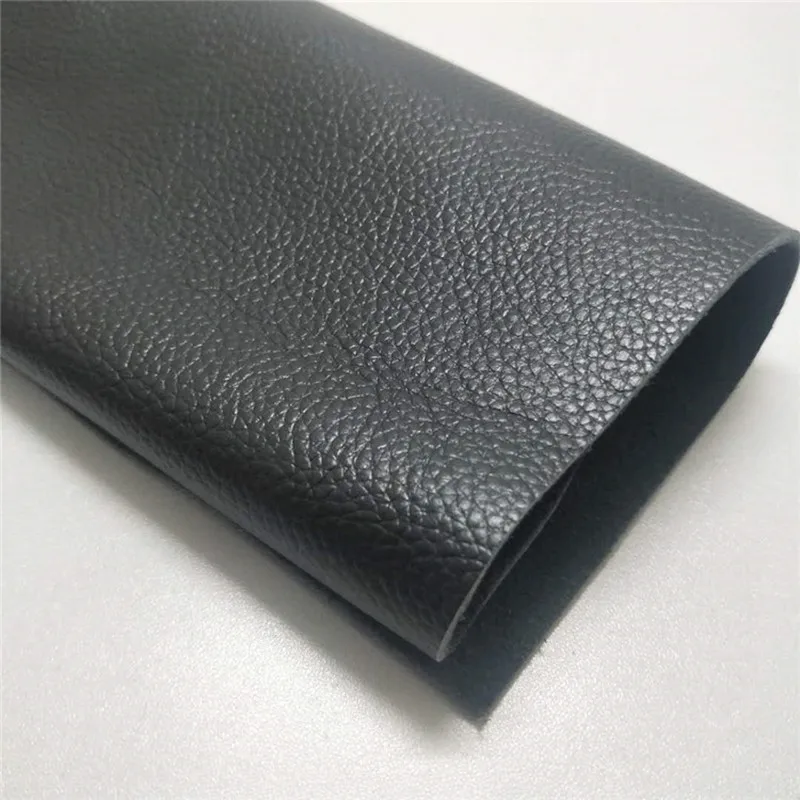 Thick Black Cowhide Leather Sofa Fabric, Top Layer, Whole Large, Soft, Seathandmade, Lychee Pattern, DIY, 1.3-1.5mm