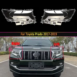 Car Headlight Lens For Toyota Prado 2017 2018 2019 Headlamp Cover Car Replacement Front Transparent Auto Shell