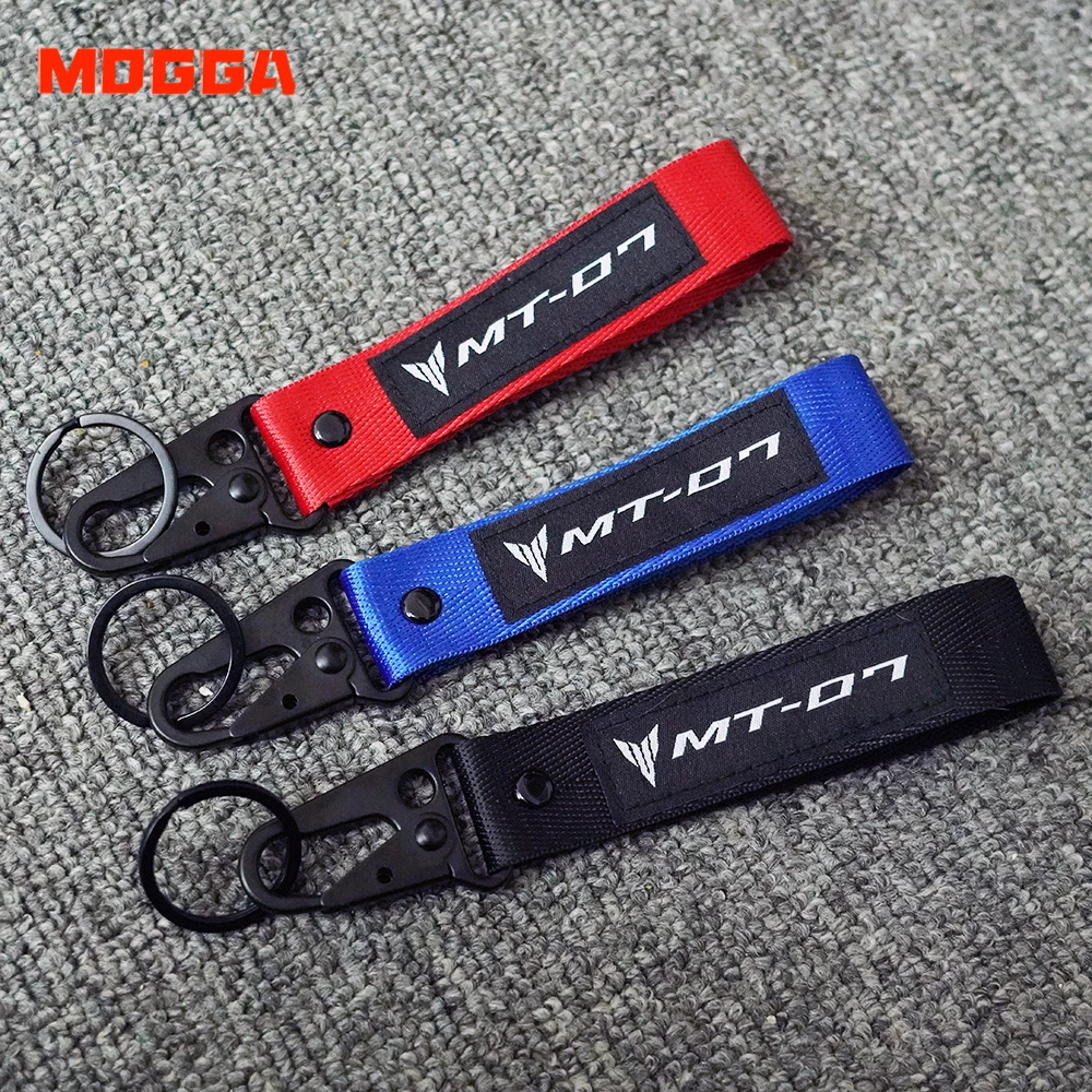 Keychain For YAMAHA MT07 MT-07 MT 07 FZ07 FZ 07 High Quality Motorcycle Key Chain Keyring CNC Embroidery Mtoto Key Chain Holder