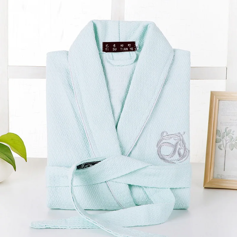 Bata de baño de algodón 100% para hombre, Kimono japonés, bata de dama de honor, bata de dormir para verano