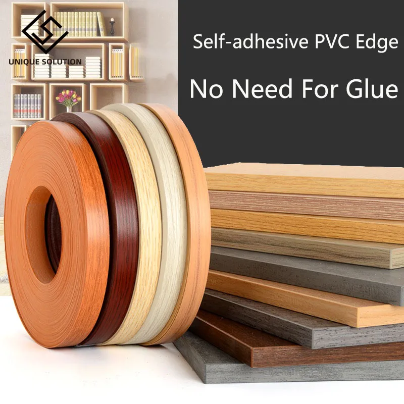 

5M Preglued Veneer Edging PVC Edge Banding 20mm 22mm 30mm 5m for Wood Kitchen Wardrobe Furniture Table Desk Board Edgeband Edger