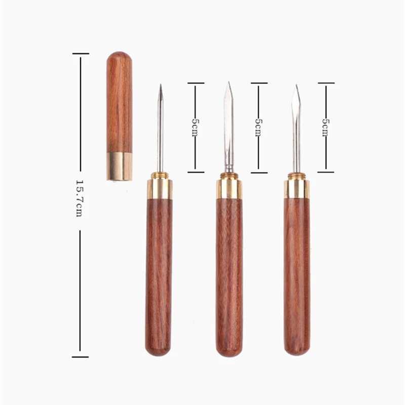 1pcs delicate tea knife, tea needle trumpet ebony ChaZhen dao pu \'er tea Sandalwood Tea Knife Needle Pick With Wood Handle