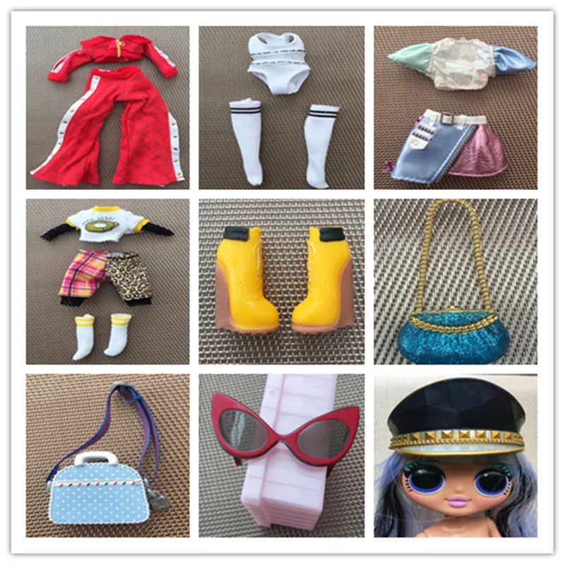 Original New Doll Clothes Glasses Shoes Hats Boots Necklace Earrings Stands Holders Decors Accessories