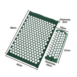 Polymères d'acupression anti-stress, oreiller de coussin de massage pour la tête, le cou, le dos, les pieds, le yoga, l'acupuncture, le masseur, le sac de rangement